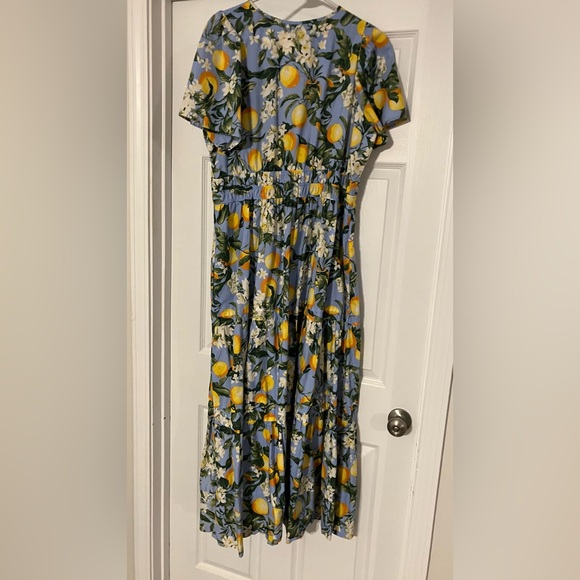 Anthropologie Somerset Maxi Dress Lemon Print XL - Picture 4 of 7